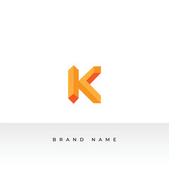 Creative initial letter K logo icon design template elements.