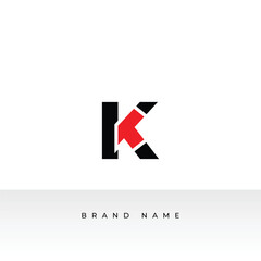 Creative initial letter K logo icon design template elements.