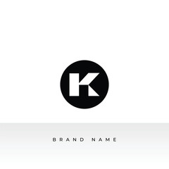 Creative initial letter K logo icon design template elements.