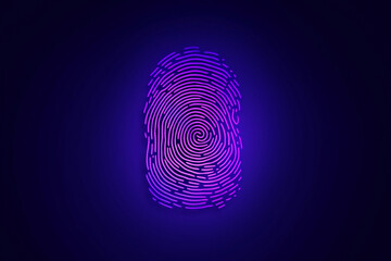 Identity thumbprint security safety identification technology print biometric crime icon fingerprint symbol finger - obrazy, fototapety, plakaty