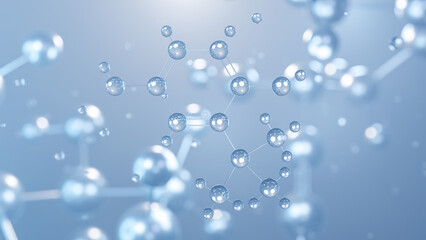 tert-butylhydroquinone molecular structure 3d, flat model, antioxidant e319, structural chemical formula view from a microscope