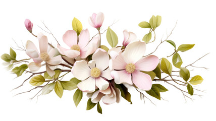 floral flowers isolated on transparent background