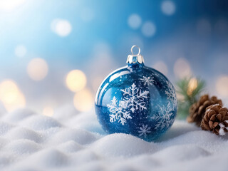 Christmas ornaments glass ball. Christmas decorations. Generative Ai