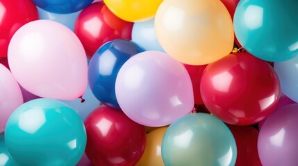 Fototapeta na wymiar Colorful array of assorted balloons.