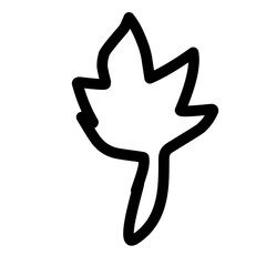 simple leaf line icon