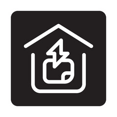 Energy Management icon with button line style, perfect for web and presentation etc.
