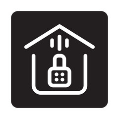 Smart Lock icon with button line style, perfect for web and presentation etc.