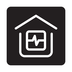 Home Health Monitoring icon with button line style, perfect for web and presentation etc.
