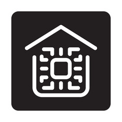 Smart Home Hub icon with button line style, perfect for web and presentation etc.
