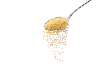 Spoon scoop of granulated sugar PNG transparent