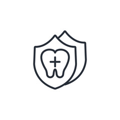 dental icon. vector.Editable stroke.linear style sign for use web design,logo.Symbol illustration.