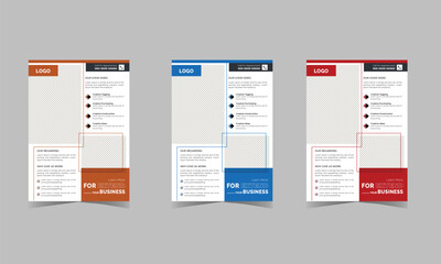 Collection of Modern Design Poster Flyer Brochure Cover Layout Template 
with Circle Graphic Elements and Space for Photo Background Poster Flyer 
Pamphlet Brochure Cover Design