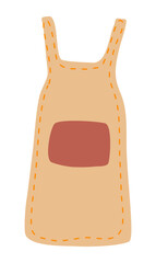 Light brown apron PNG file
