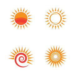 Fototapeta premium Sun logo vector template and symbol design