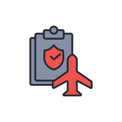 travel care icon. vector.Editable stroke.linear style sign for use web design,logo.Symbol illustration.