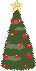 Obraz premium doodle freehand sketch drawing of christmas tree. 