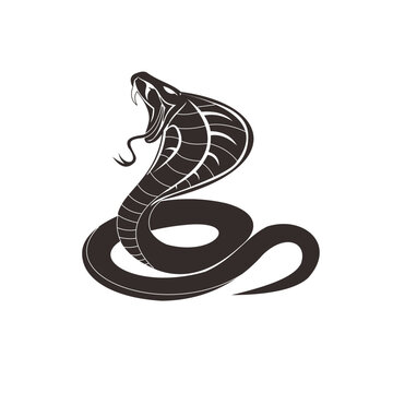 recommend clip art: king cobra silhouette vector style with transparent background	