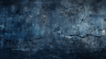 An image of a dark blue grunge background with rough, uneven surfaces.