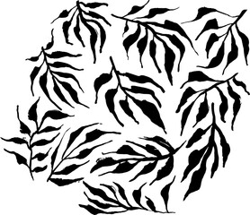 Tropic Dry Brush Leaves Set