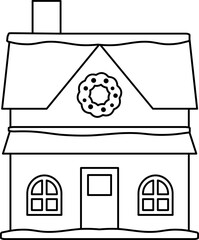 Christmas house outline