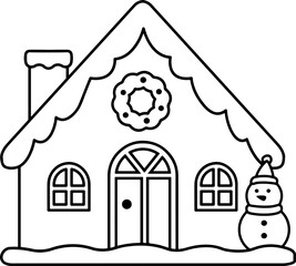 Christmas house outline