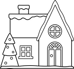 Christmas house outline