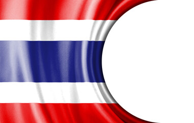 Abstract illustration, Thailand flag with a semi-circular area White background for text or images.