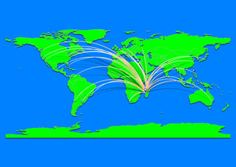 Naklejka premium Maintirano, Madagascar map - Concept map for Maintirano, Madagascar on World map. Suitable for export concepts. File is suitable for digital editing and prints of all sizes.