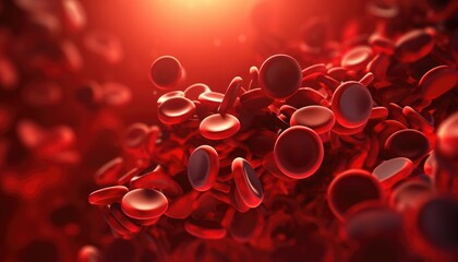 blood cells flowing through vein ,microscopic 