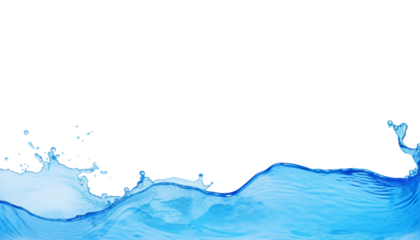 blue splash isolated on transparent background cutout