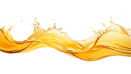 orange juice splash isolated on transparent background cutout