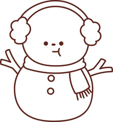 Christmas lines, coloring book elements, cute, super cute cartoons