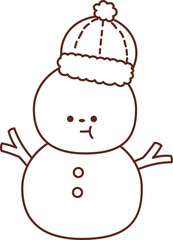 Christmas lines, coloring book elements, cute, super cute cartoons