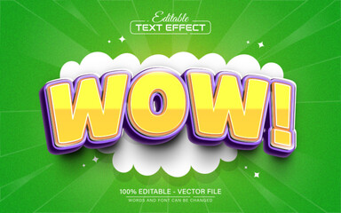 Wow comic style text effect editable © Aglonemadesign