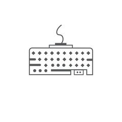 Keyboard icon flat style technology design. Vector template for mobile, computer. 