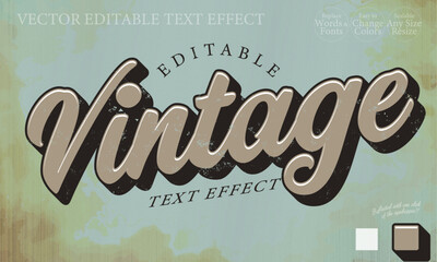 Editable Text Effect アメリカの古着のようなグランジの効いたオールドな雰囲気のロゴスタイル - A logo style with an old-fashioned grunge feel reminiscent of American vintage clothing.
