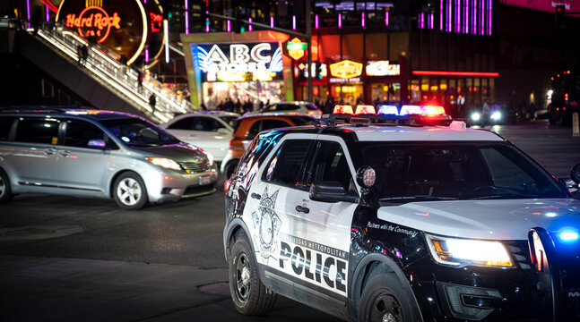 Police Car on the Las Vegas Strip