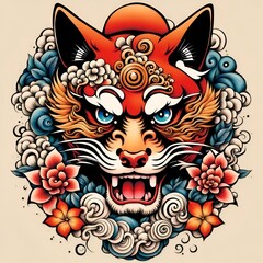 Japanese tattoo designs and art with this mesmerizing image. It showcases the intricate and timeless beauty of traditional Japanese 