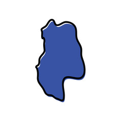 Mendoza state map in vector form. Argentina country state.