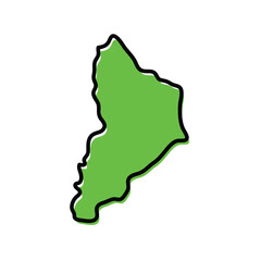 Neuquen state map in vector form. Argentina country state.