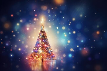 Best Christmas Tree: Abstract Celebration of Bright Colours and Blur