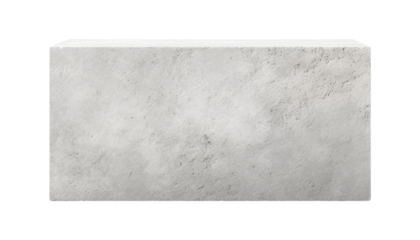 white stone product banner isolated on transparent background cutout