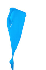 bright blue juicy colorful splashes isolated on white