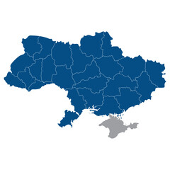 Ukraine map. Map of Ukraine in administrative regions