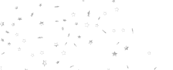 Silver star of confetti.