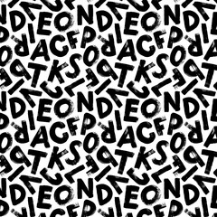 seamless pattern with letters