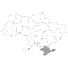 Ukraine map. Map of Ukraine in administrative regions