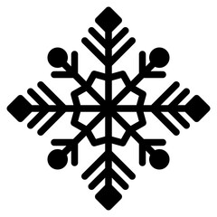 Snowflake icon in solid line style. Suitable for logo, web, graphic design, illustration, sticker, books, etc.