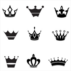 Crown Heraldry Collection Stock Vector, Big Collection Vector Crown Silhouettes Vintage Stock m Crown Silhouette Vector Collection PNG Picture And Clipart Image Crown vector illustration eps 10.