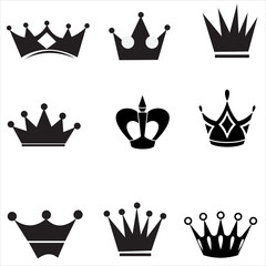 Crown Heraldry Collection Stock Vector, Big Collection Vector Crown Silhouettes Vintage Stock m Crown Silhouette Vector Collection PNG Picture And Clipart Image Crown vector illustration eps 10.